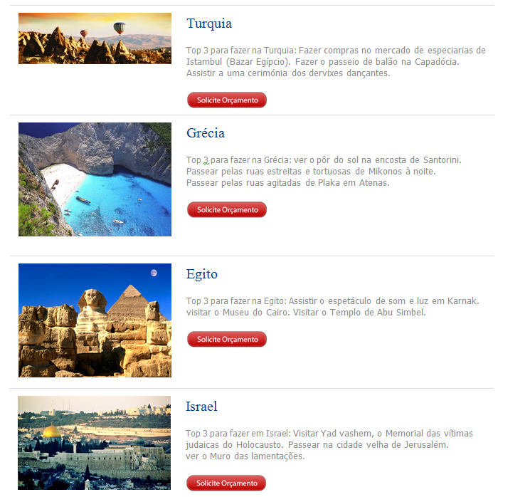 Turquia-Grécia-Egito-Israel